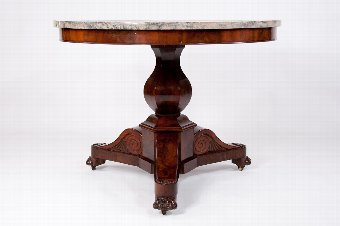 Antique Antique French flame mahogany Gueridon Table