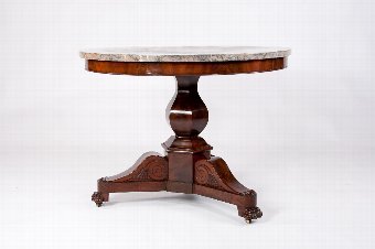 Antique Antique French flame mahogany Gueridon Table