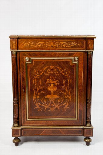 Antique 19th Century French Inlaid Pier Cabinet