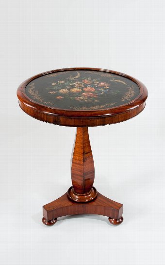 Antique Antique Mahogany Painted Slate Tilt Top Table