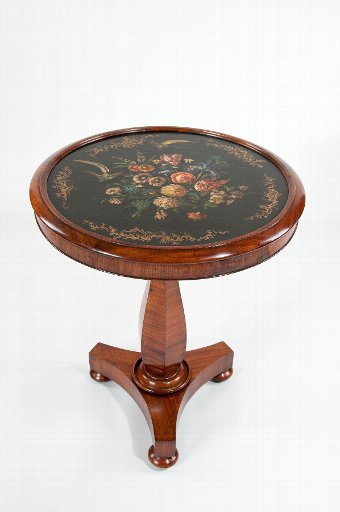 Antique Antique Mahogany Painted Slate Tilt Top Table