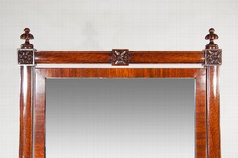 Antique A Fine Regency Mahogany Cheval Mirror