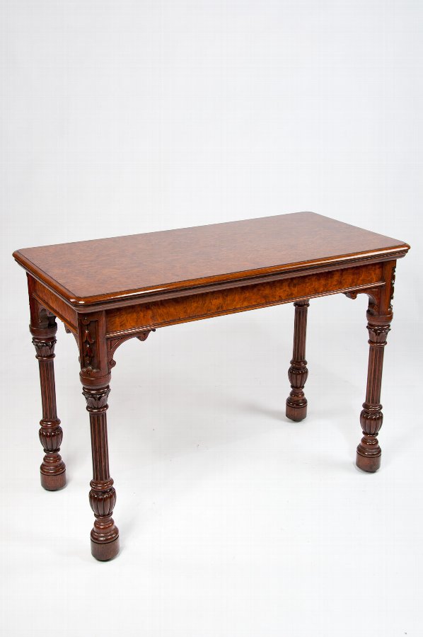 Rare Antique Pollard Oak Card Table 19th C