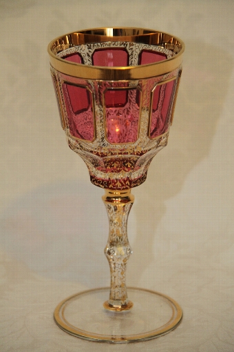 Antique Moser Wine Glass