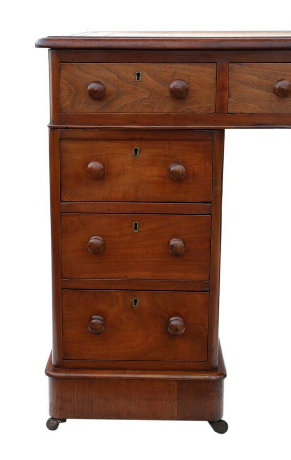 Antique Antique quality 19th Century mahogany desk writing dressing table twin pedestal