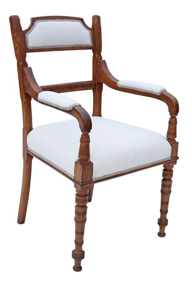 Antique Antique Victorian C1880 oak armchair desk chair