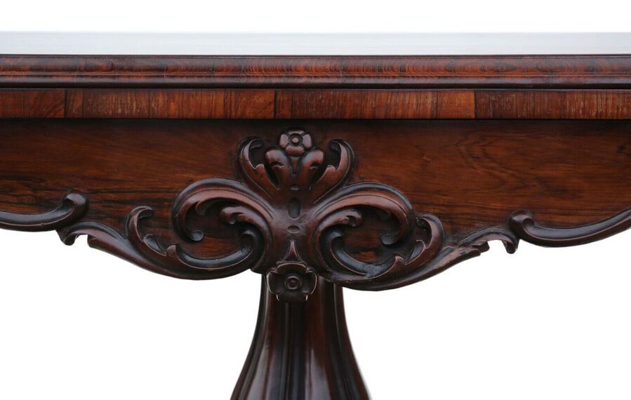 Antique Very Fine quality Regency rosewood folding card tea console table C1825