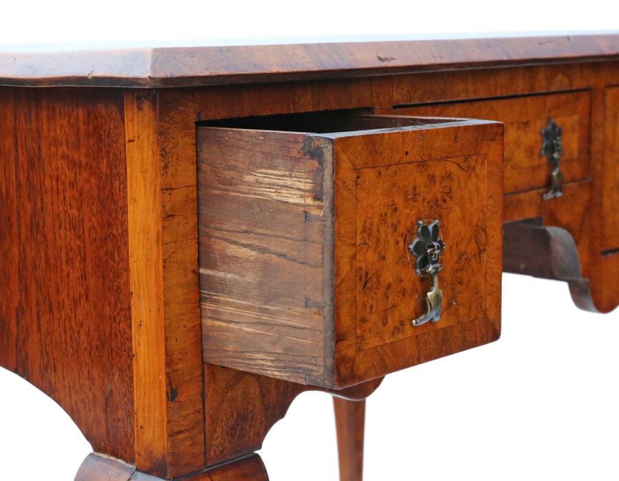 Antique Antique quality Georgian revival walnut lowboy writing side table C1920