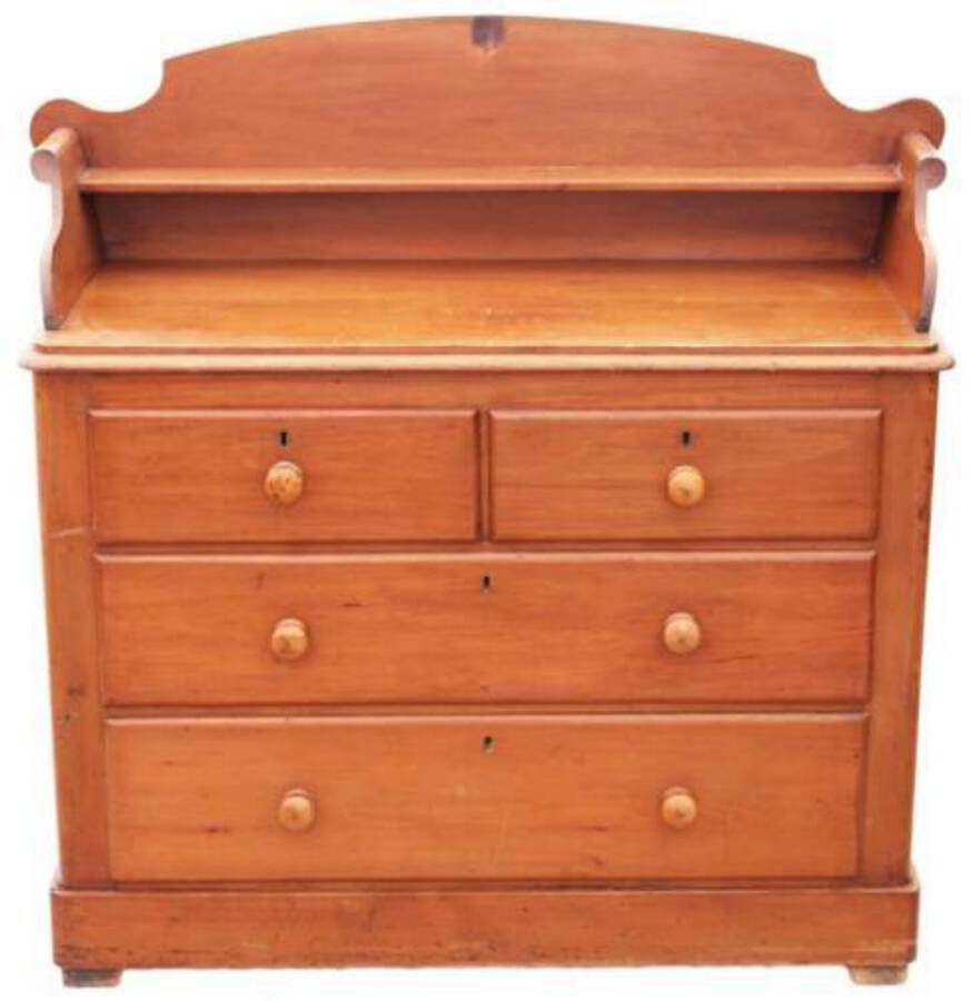 Antique Antique Victorian 19C pine chest of drawers wash stand dressing
