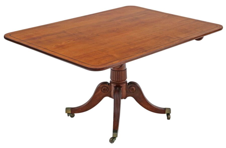 Antique fine quality Regency 1825 inlaid mahogany loo breakfast centre table