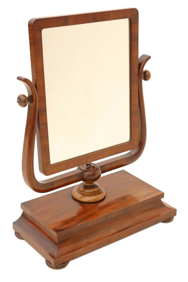 Antique Regency C1825 mahogany dressing table swing mirror toilet