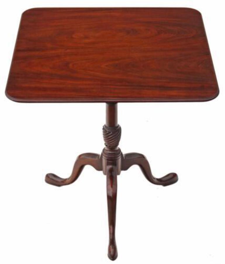 Antique quality Georgian style mahogany tilt top supper occasional table
