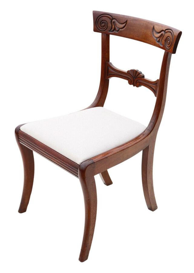 Antique fine quality Regency Cuban mahogany dining chair 19th Century C1825
