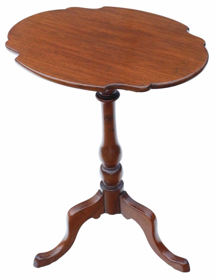 Antique quality Victorian C1850 mahogany tilt top supper table side wine