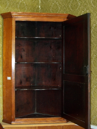 Antique Fruitwood Corner Cabinet