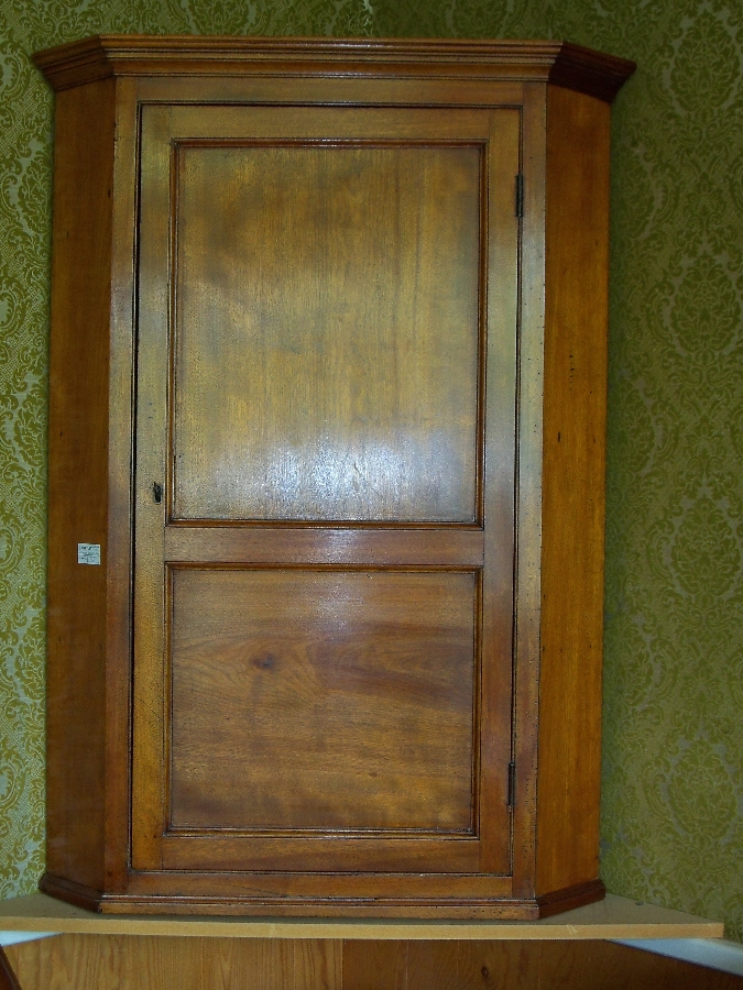Antique Fruitwood Corner Cabinet