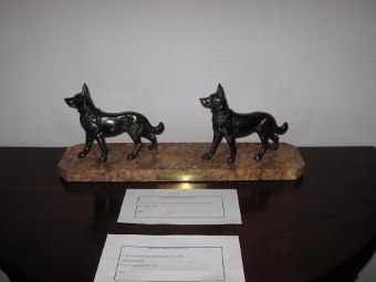 Spelter deco German Shepherd