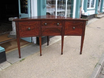 RARE GEORGIAN MAHOGANY CORNER SIDEBOARD