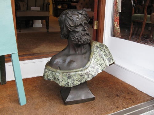 Antique bronze bust