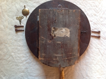 Antique ANTIQUE VICTORIAN (c 1880) LARGE MAHOGANY CIRCULAR CASE WALL CLOCK