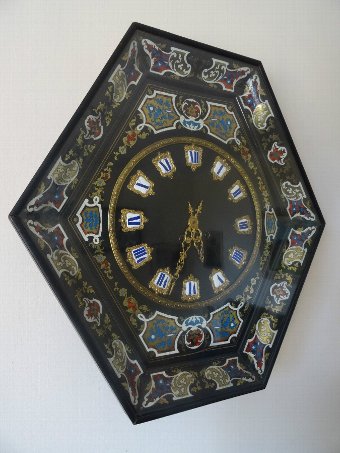 Antique MAGNIFICENT 19TH CENTURY FRENCH BOULLE WALL CLOCK BY *Marti & Cie* CIRCA 1860