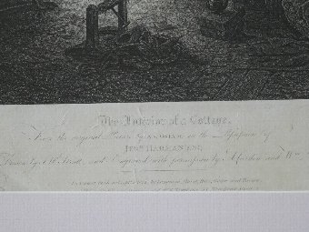 Antique FINE 18thc COPPER ENGRAVING (Isaac Van Ostade work) BY William Bond (1772-1827)