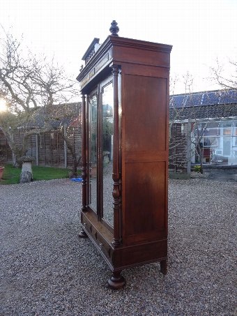 Antique EARLY 19thc ANTIQUE FRENCH CHESTNUT BEDROOM HANGING WARDROBE CUPBOARD ARMOIRE