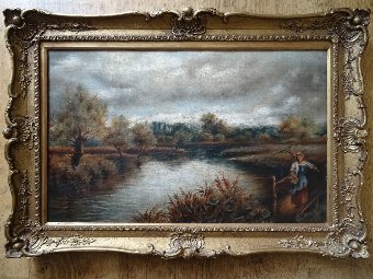 AFTER 'Benjamin Williams Leader' 19thc ENGLISH COUNTRYSIDE LANDSCAPE PAINTING