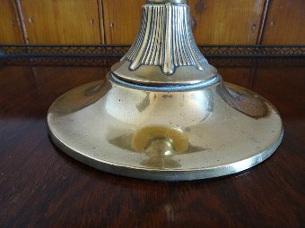 Antique QUALITY 19th CENTURY TWIN BURNING BRASS OIL LAMP Inc PERIOD ETCHED SHADE