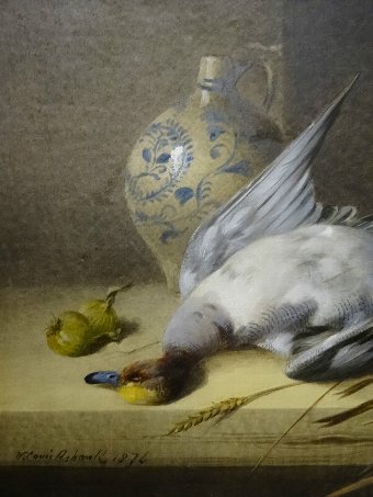 Antique 'William Cruickshank' (1848-1922) POULTRY GAME STILL LIFE WATERCOLOUR PAINTING