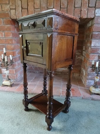 Antique BEAUTIFUL 19thc FRENCH EMPIRE WALNUT BEDSIDE CABINET POT CUPBOARD SIDE TABLE