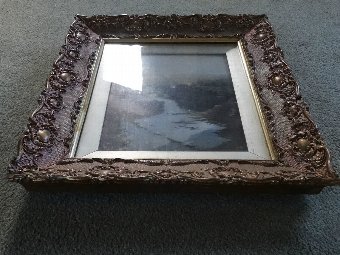 Antique OUTSTANDING ORIGINAL EARLY VICTORIAN 19thc GILT SCROLLED PICTURE | MIRROR FRAME