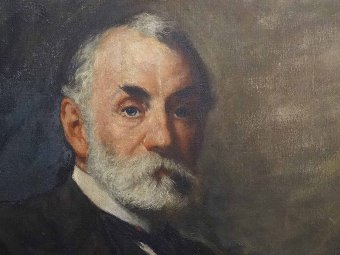 Antique A SPECTACULAR MASSIVE 5.7FT X 4.7FT EDWARDIAN OIL PORTRAIT PAINTING FROM THE USA