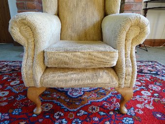 Antique BEAUTIFUL GEORGIAN REVIVAL CHILDREN'S CHILD'S UPHOLSTERED WING ARMCHAIR 
