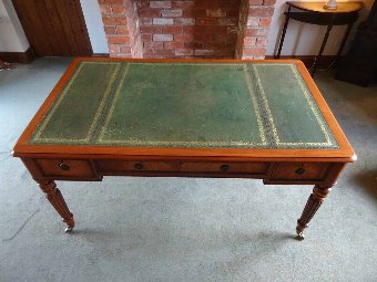 Antique 5X3FT GILLOWS QUALITY REGENCY REVIVAL FLAME MAHOGANY PARTNERS WRITING TABLE DESK