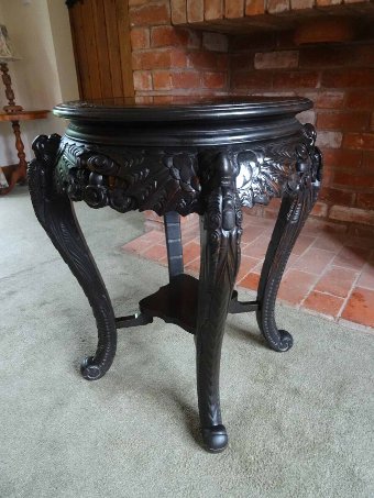 Antique SUPERB 19thc PERIOD ANTIQUE CHINESE DRAGON CARVED CENTRE TABLE - CHAIRS AVAIL