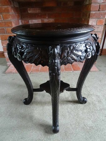 Antique SUPERB 19thc PERIOD ANTIQUE CHINESE DRAGON CARVED CENTRE TABLE - CHAIRS AVAIL