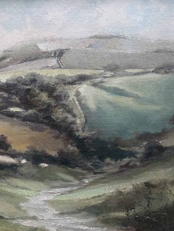 Antique 'A Malvern Landscape' ORIGINAL SIGNED Roy Adams IMPRESSIONIST FRAMED OIL PAINTING