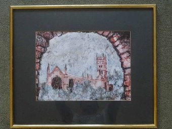 Antique 'Study of Worcester Cathedral' DAVID BIRTWISTLE (B. 1947 - ) WATERCOLOUR PAINTING