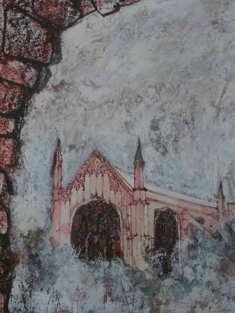 Antique 'Study of Worcester Cathedral' DAVID BIRTWISTLE (B. 1947 - ) WATERCOLOUR PAINTING