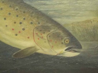 Antique Att: A Roland Knight (1879-1921) SCOTTISH HIGHLAND TROUT FISHING OIL PAINTING 