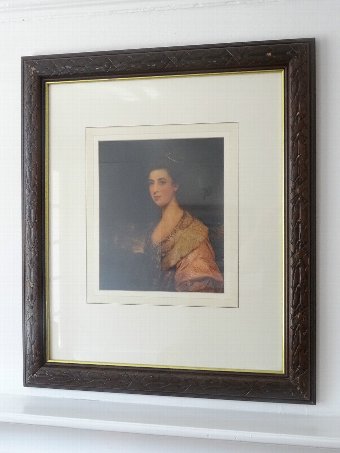 Antique BEAUTIFUL FRAMED & GLAZED PORTRAIT PICTURE OF A STUNNING REGENCY LADY (1 of 2)