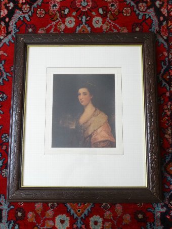 Antique BEAUTIFUL FRAMED & GLAZED PORTRAIT PICTURE OF A STUNNING REGENCY LADY (1 of 2)