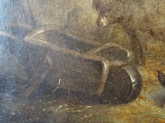 Antique FOLLOWER 'George Morland' (1763-1804) SUPERB EARLY 19thc PERIOD OIL PAINTING