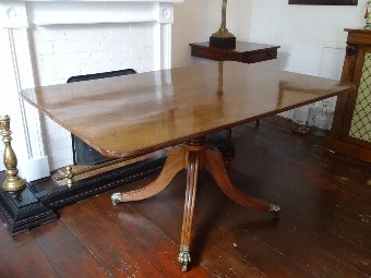 Antique MAGNIFICENT PERIOD ANTIQUE REGENCY MAHOGANY FOLD OVER BREAKFAST DINING TABLE