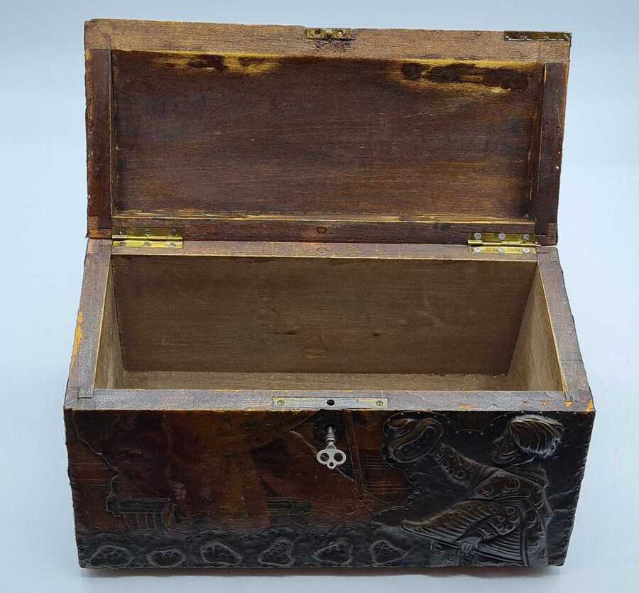 Antique Antique Russian Wood Box with Basma Abramtsevo,very large ...