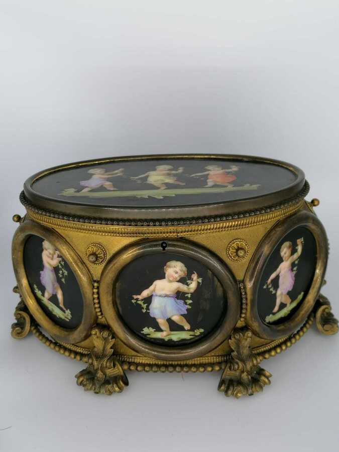 1850th X Large Brass Framed casket/Box