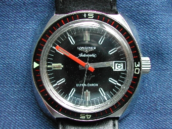 Antique Longines Ultra Chron Divers watch, circa 1975
