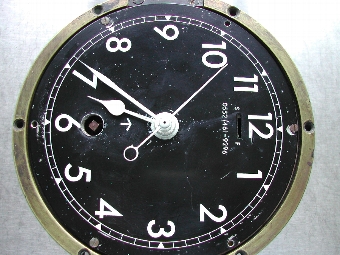 Antique Elliott British Royal Naval issue panel clock