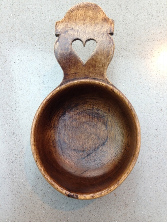A 19th century love token scoop/ladle